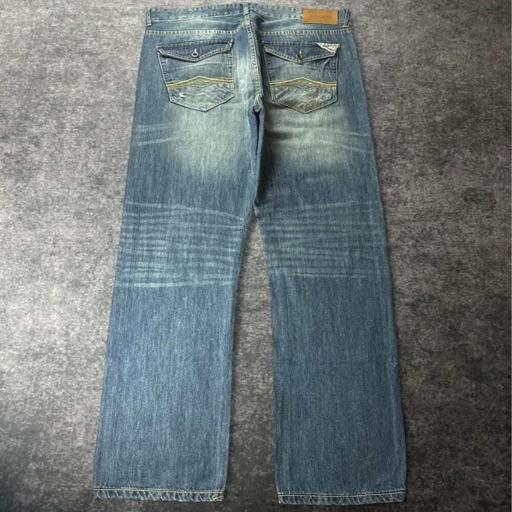 Vintage Y2K Sean John Men’s Size 36 Relaxed Fit Embroidered Distressed Jeans